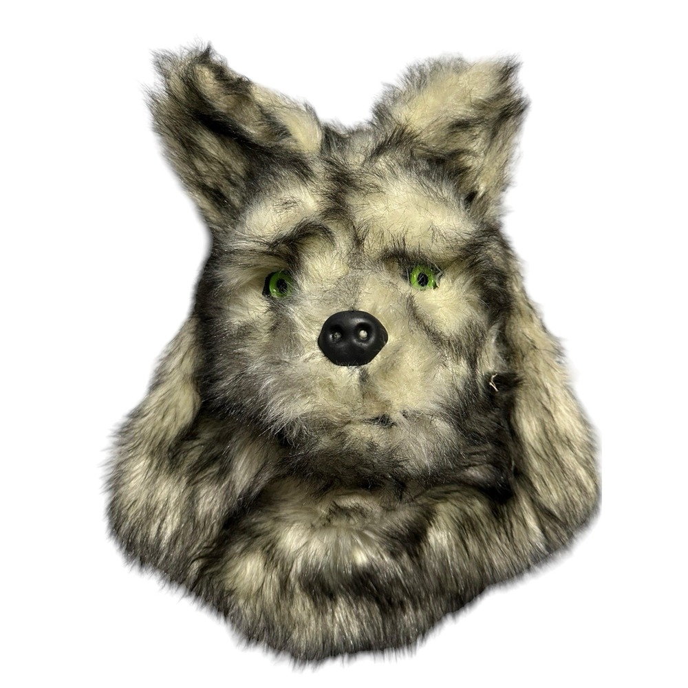 Realistic Disney‎ Wolf Dog Halloween Hairy Mask Costume w/ Movable Jaw Mouth